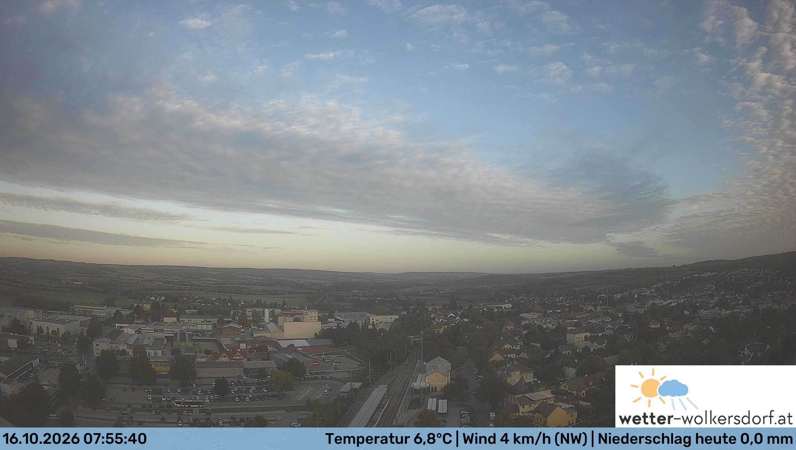 Webcam Wolkersdorf, Blick über den Ort