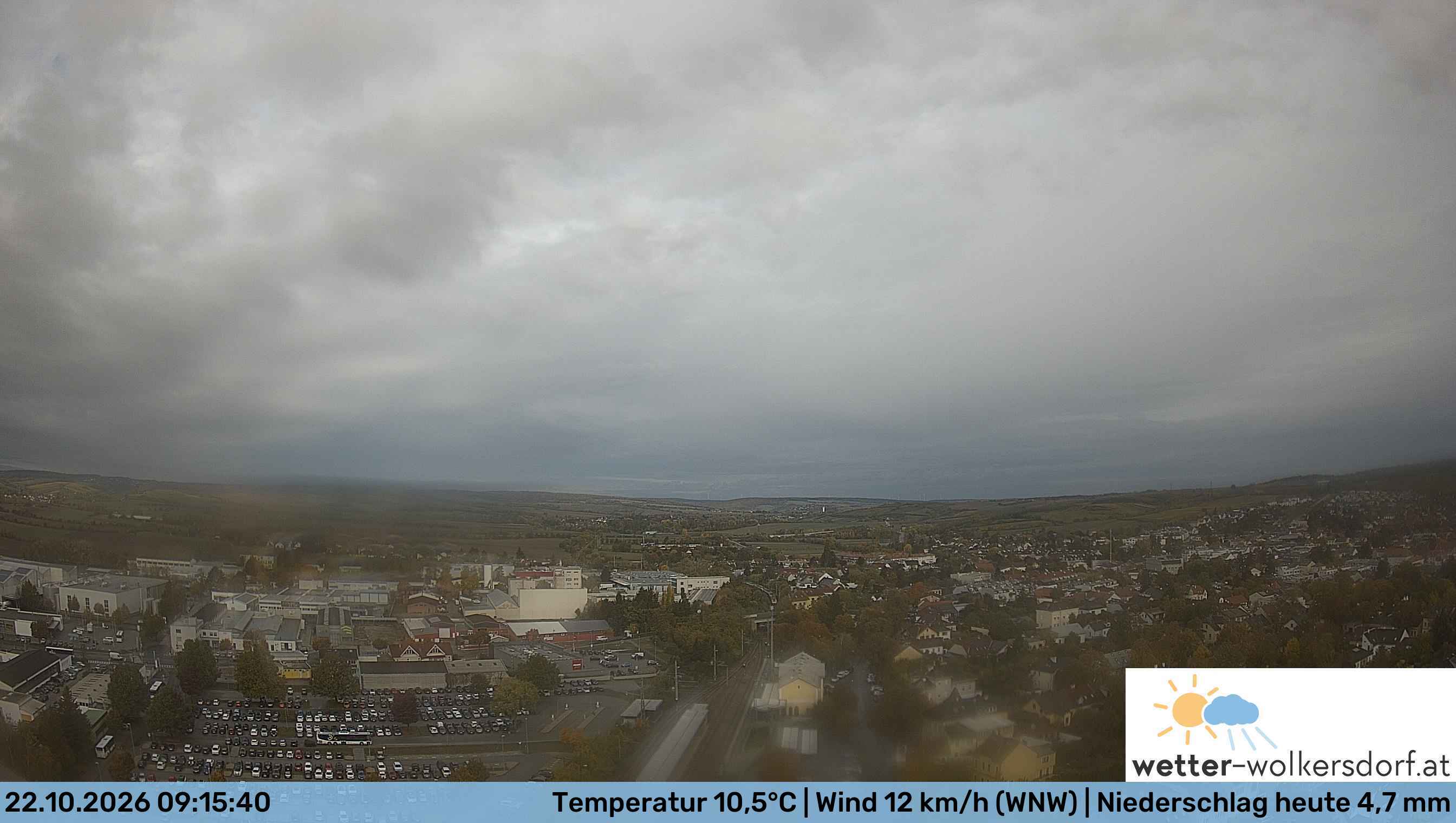 Webcam Wolkersdorf, Blick über den Ort