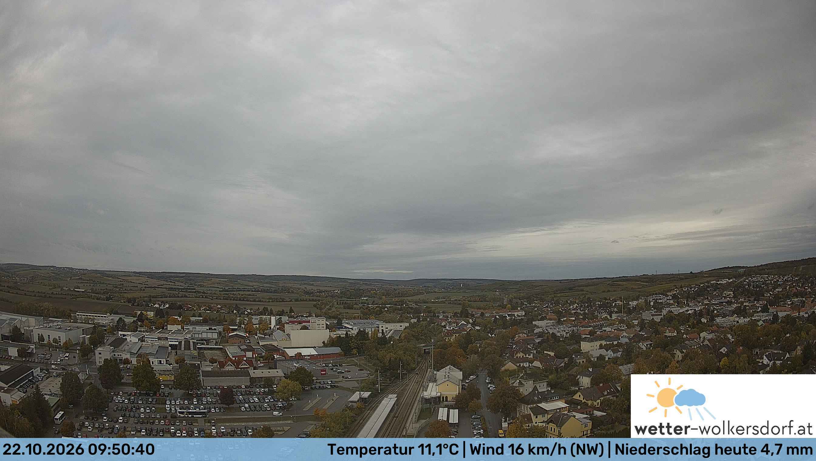 Webcam Wolkersdorf, Blick über den Ort
