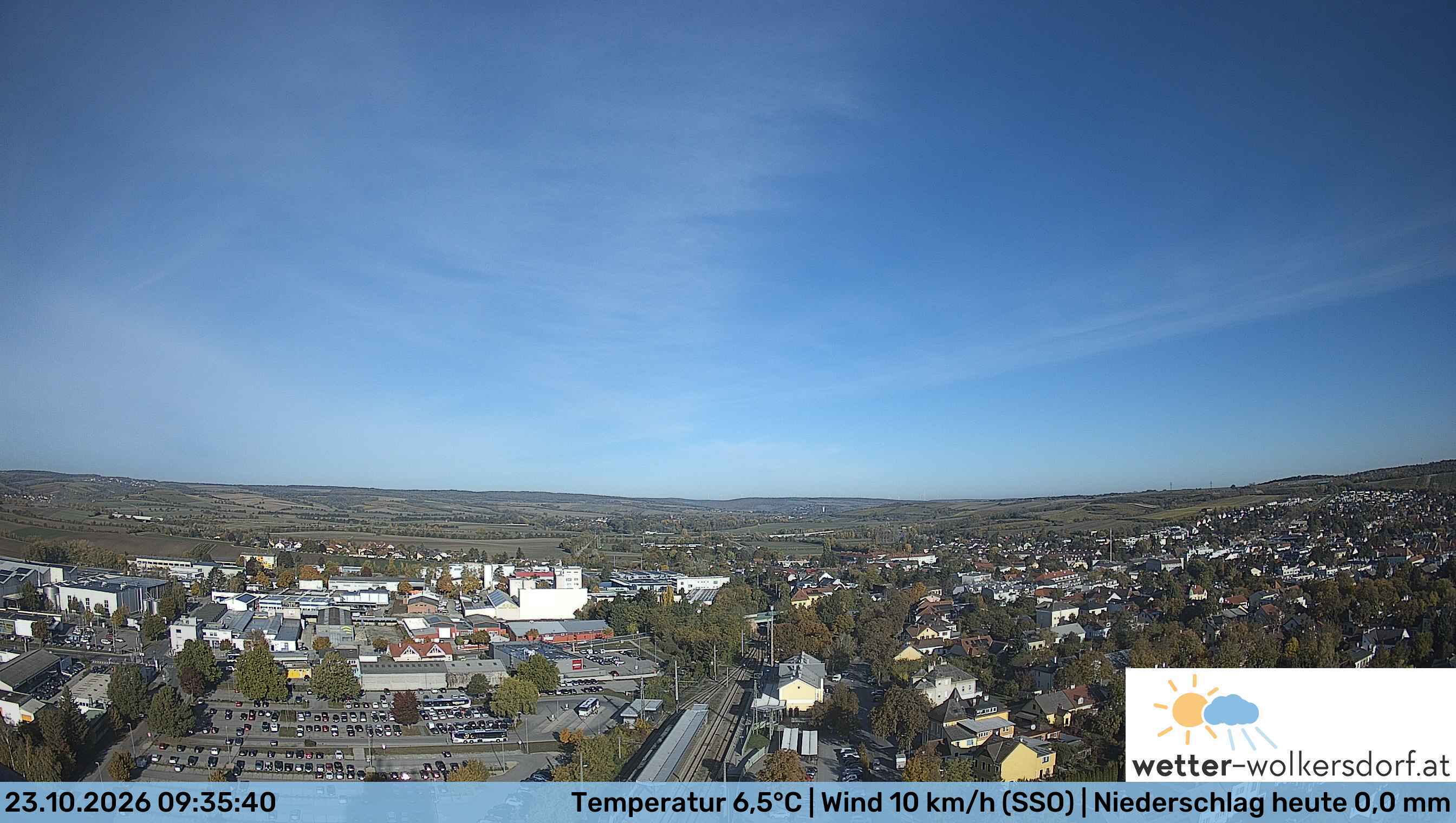 Webcam Wolkersdorf, Blick über den Ort