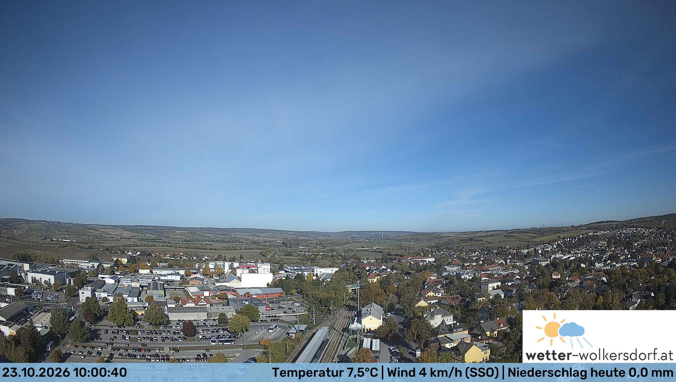 Webcam Wolkersdorf, Blick über den Ort