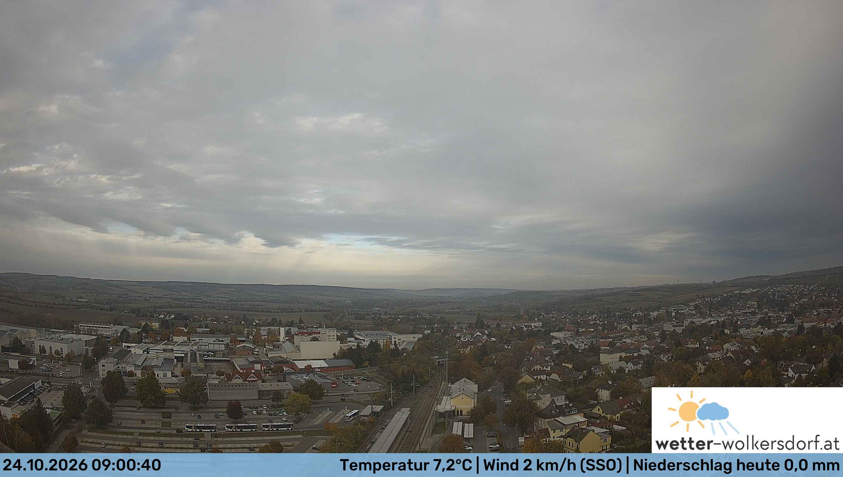 Webcam Wolkersdorf, Blick über den Ort
