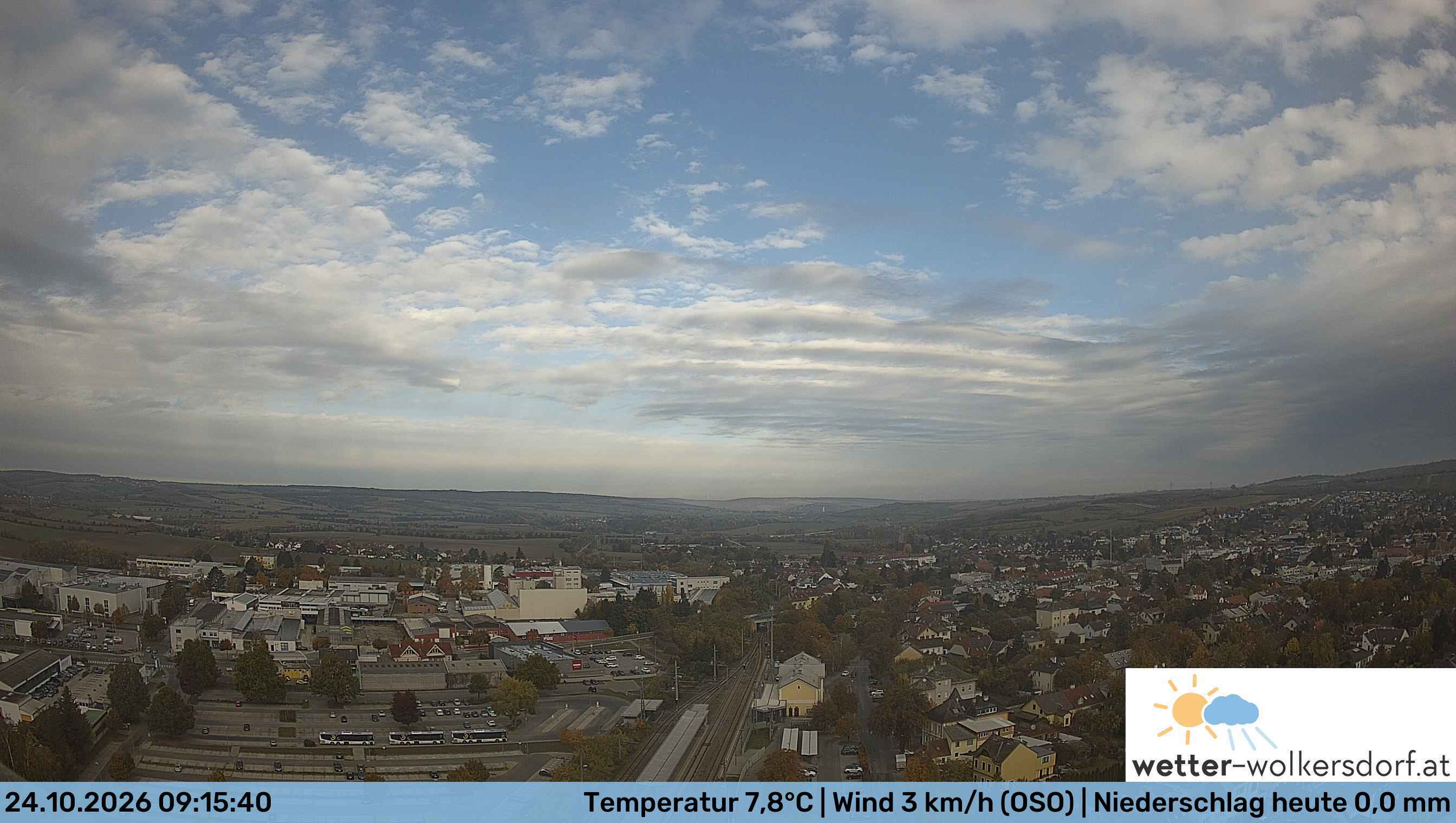 Webcam Wolkersdorf, Blick über den Ort