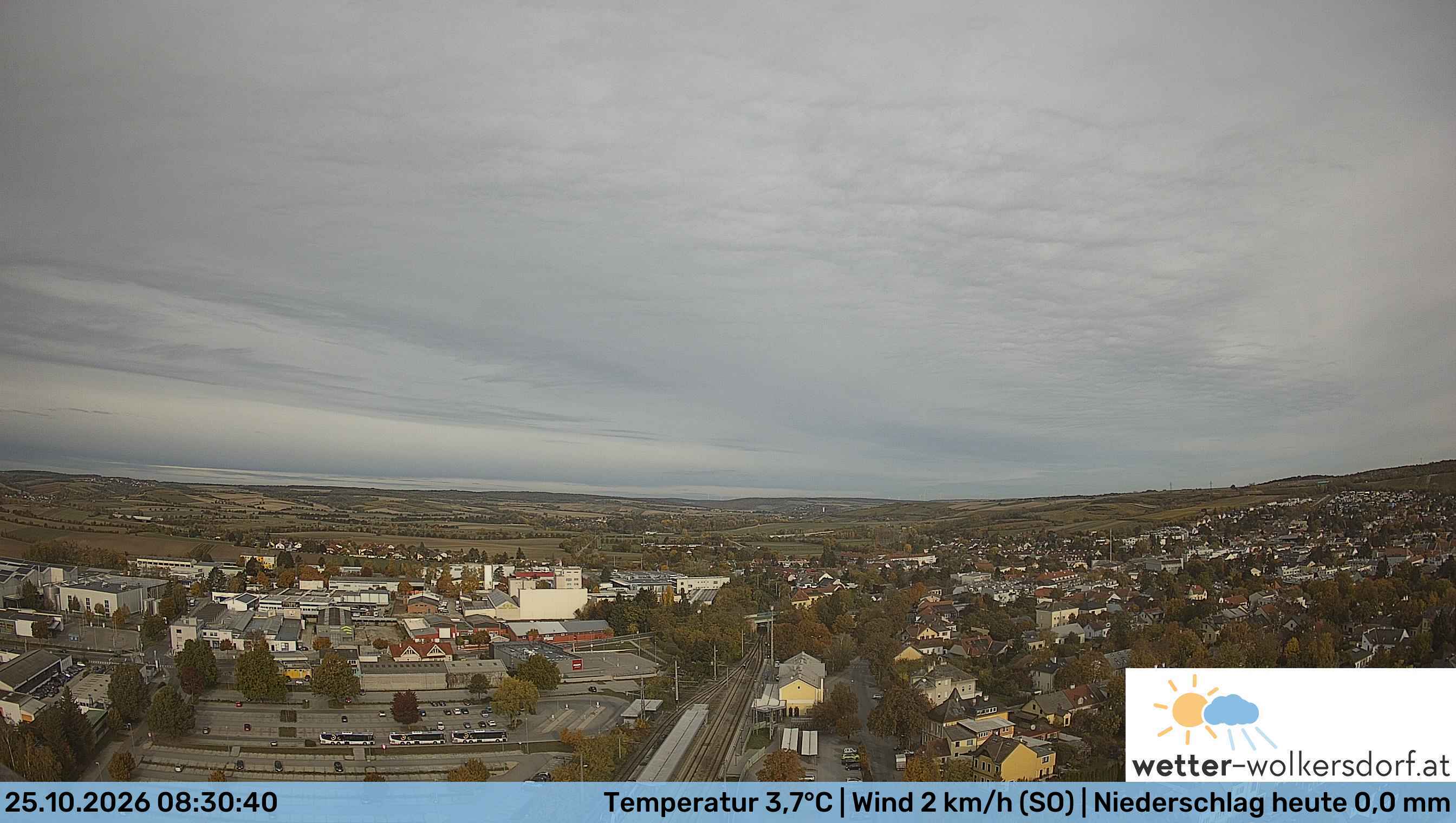 Webcam Wolkersdorf, Blick über den Ort
