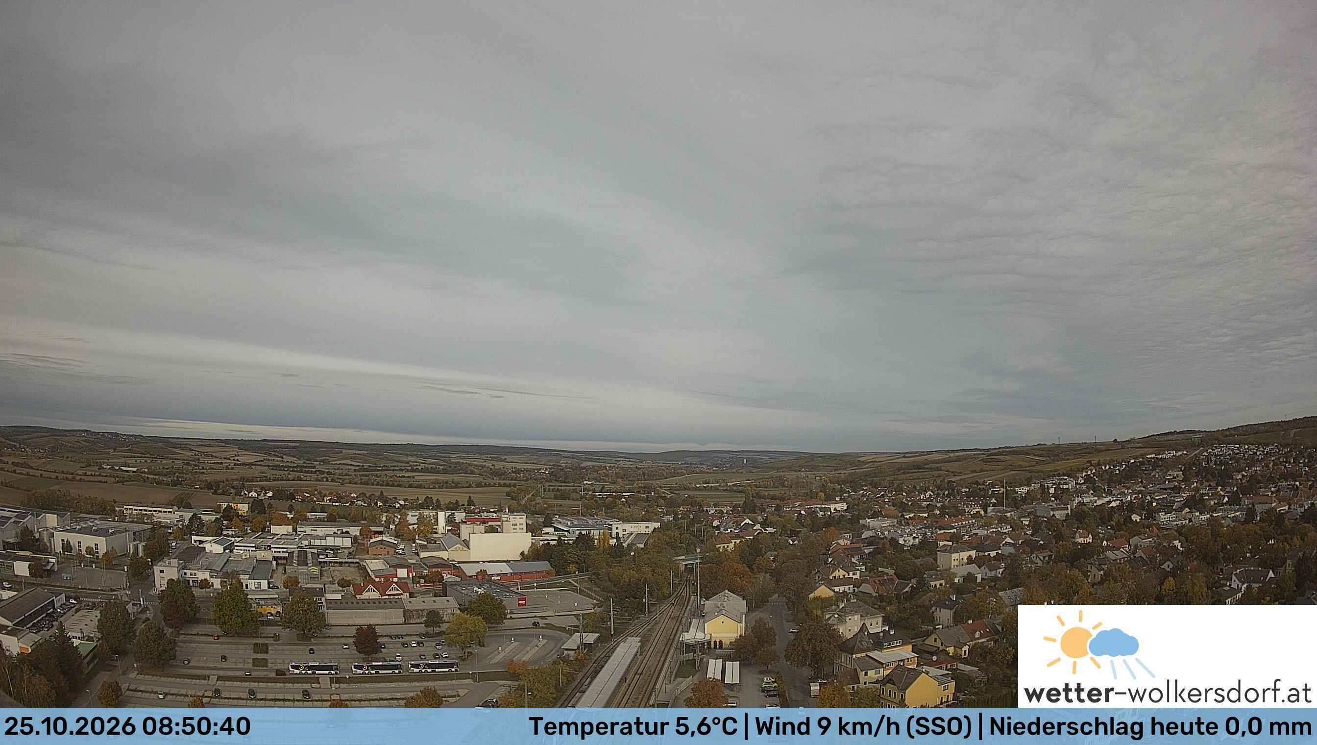 Webcam Wolkersdorf, Blick über den Ort