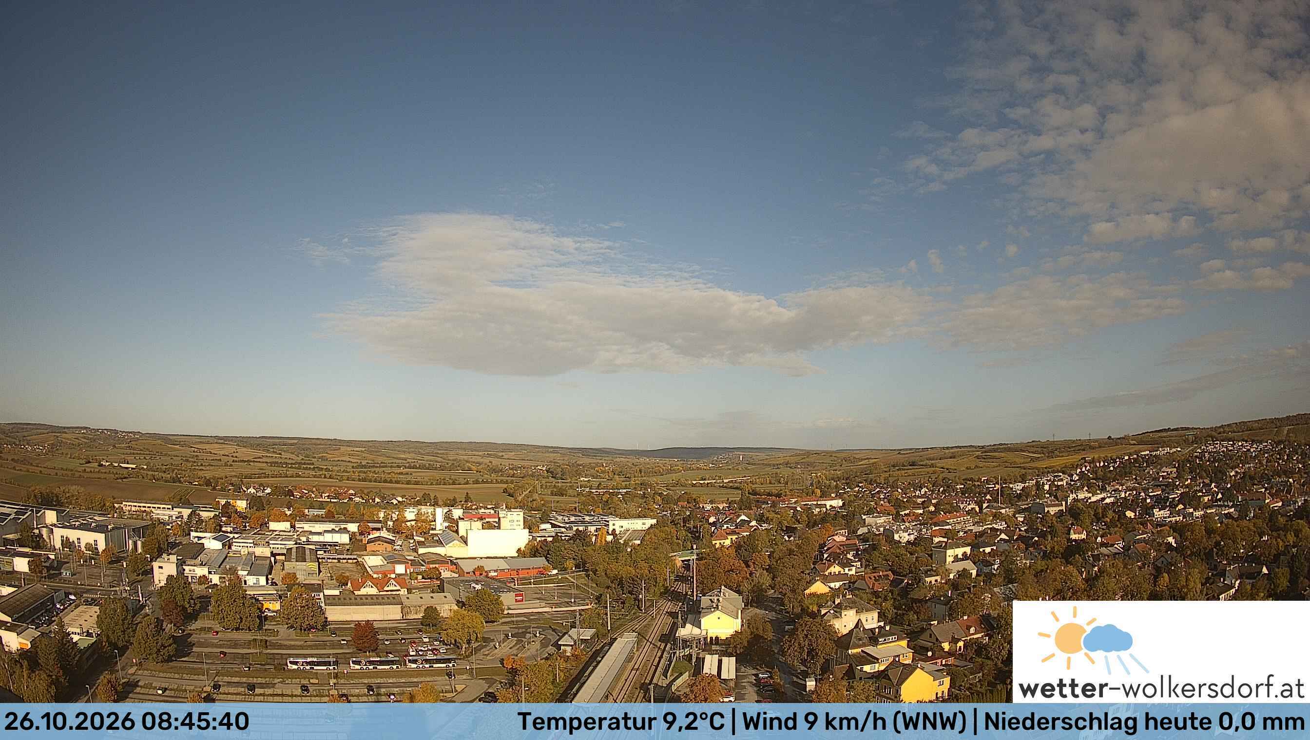 Webcam Wolkersdorf, Blick über den Ort
