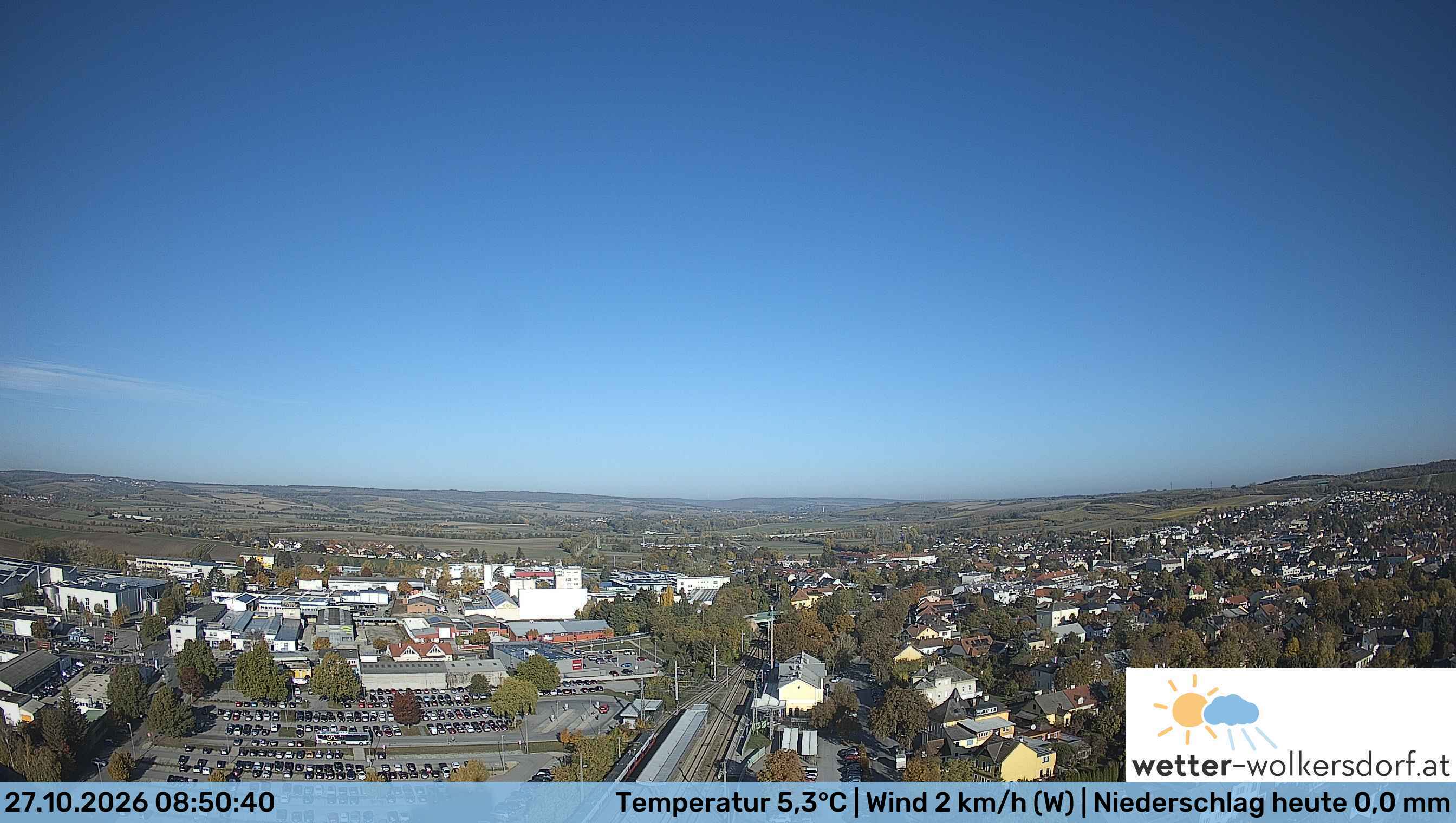 Webcam Wolkersdorf, Blick über den Ort