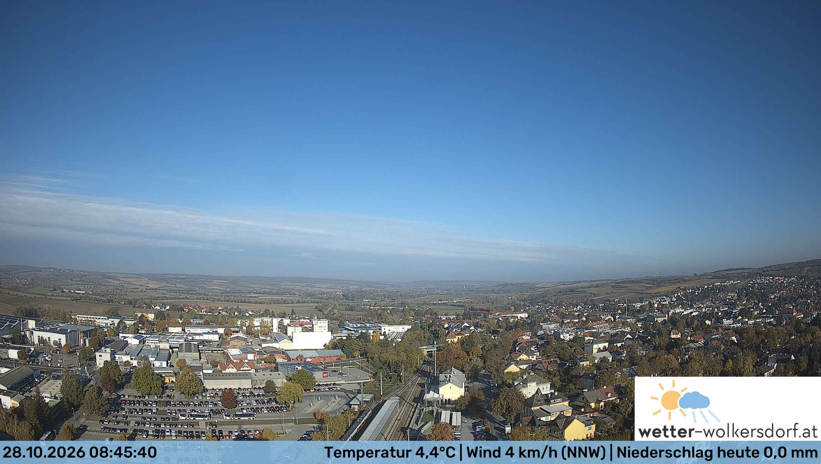 Webcam Wolkersdorf, Blick über den Ort