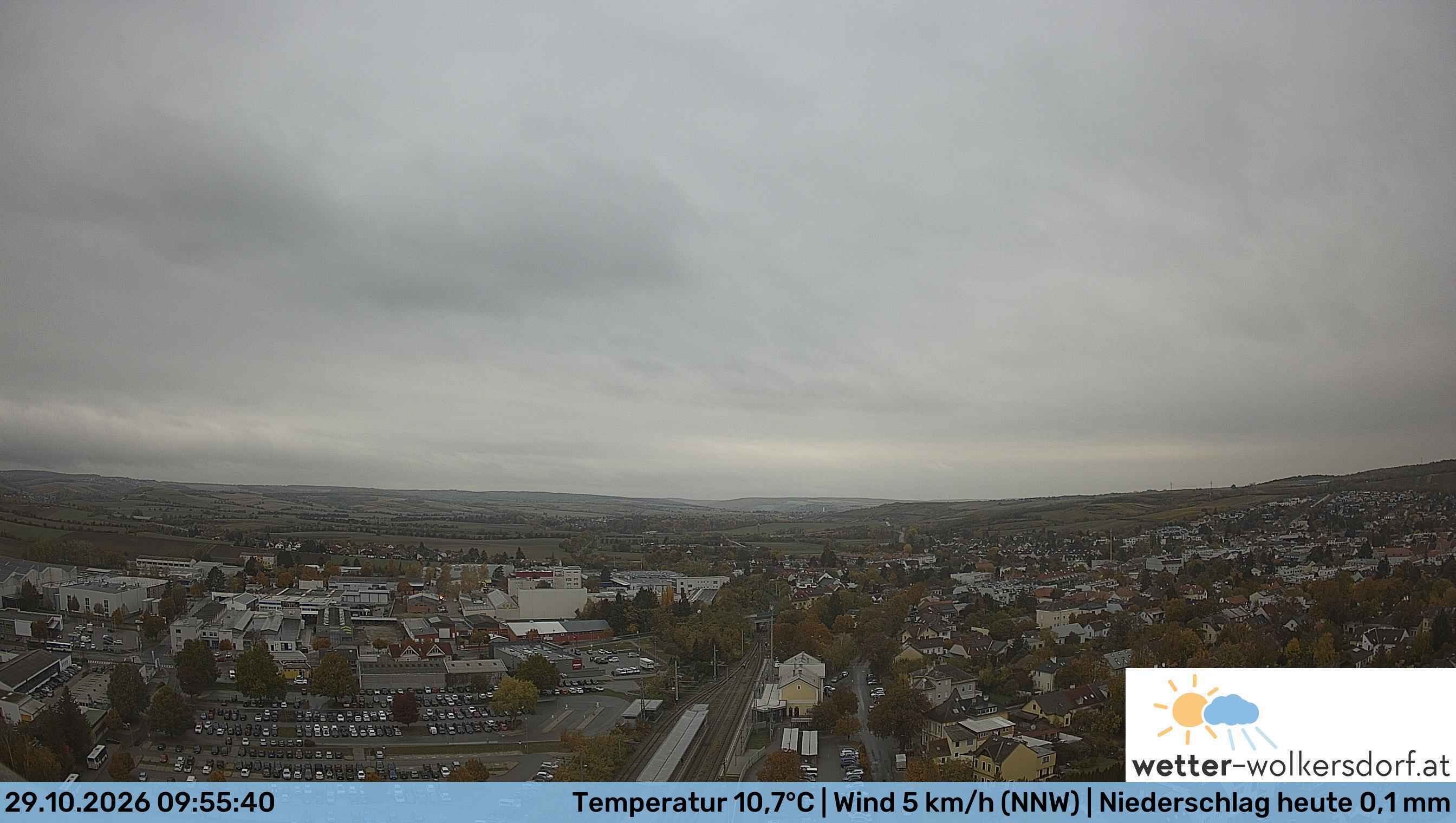 Webcam Wolkersdorf, Blick über den Ort