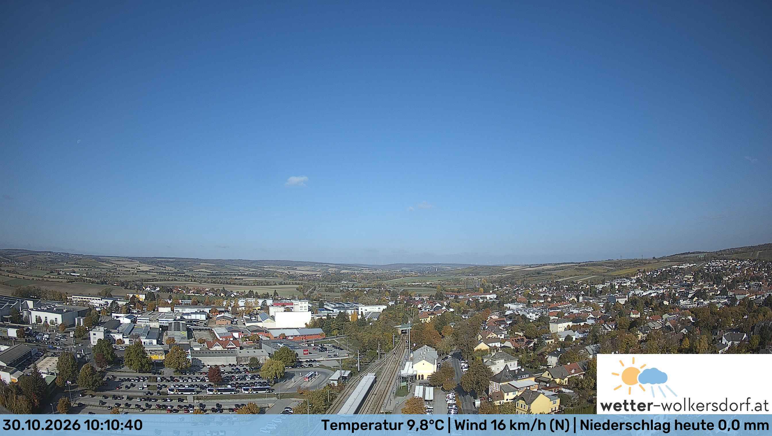 Webcam Wolkersdorf, Blick über den Ort