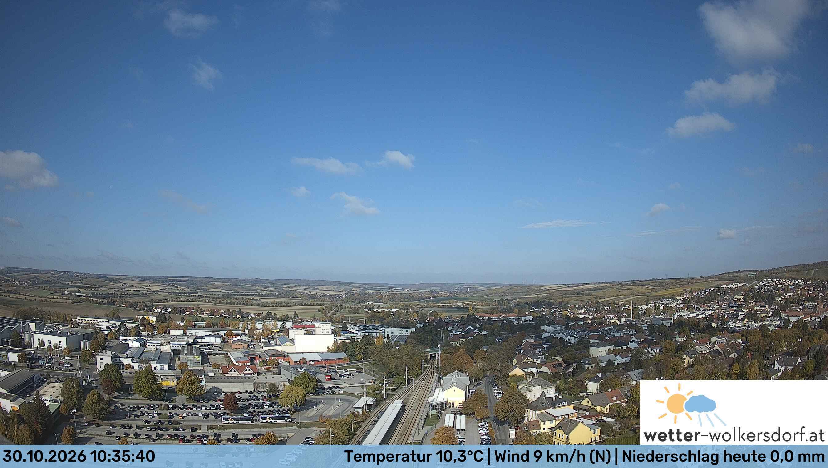 Webcam Wolkersdorf, Blick über den Ort