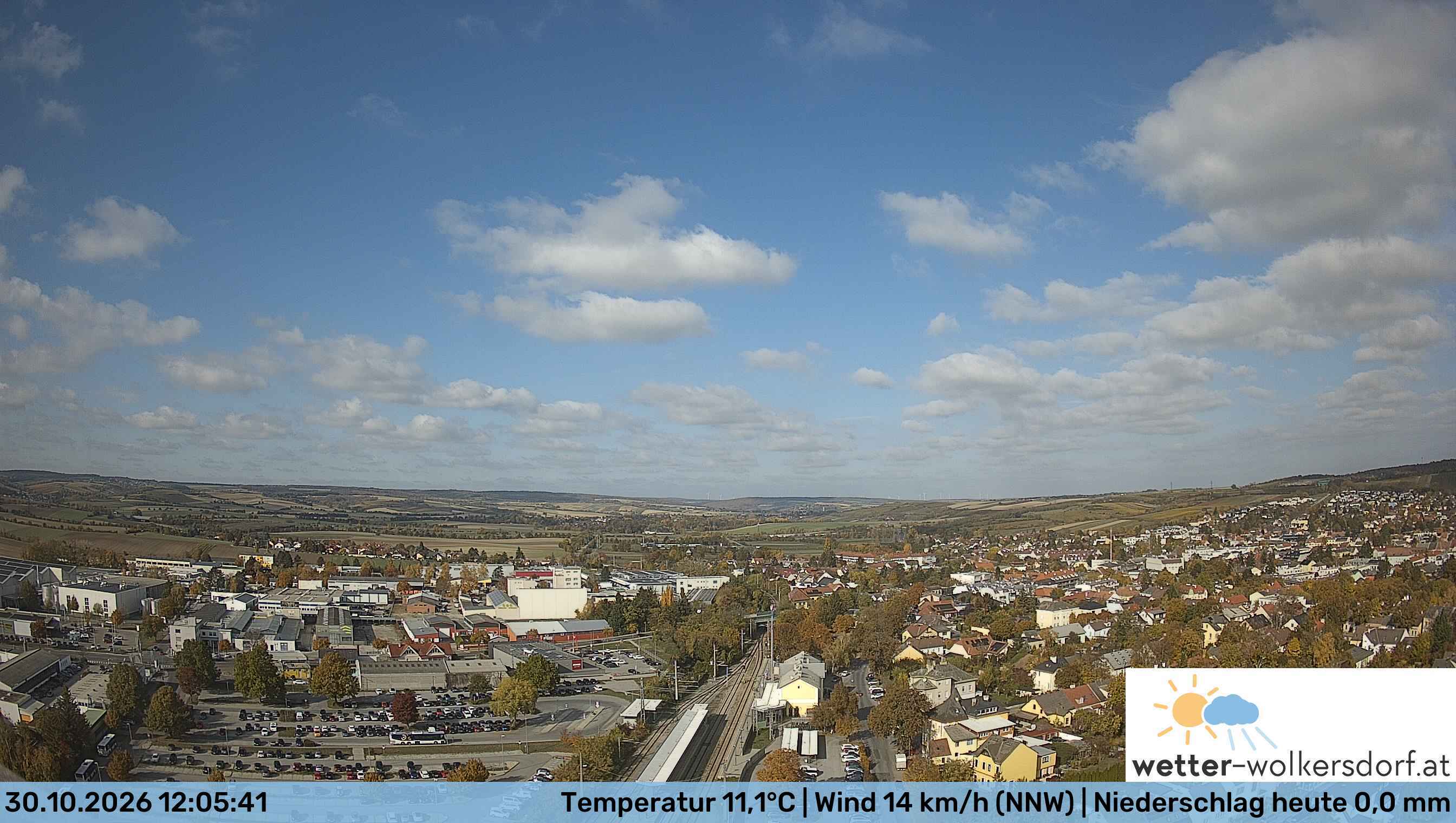 Webcam Wolkersdorf, Blick über den Ort