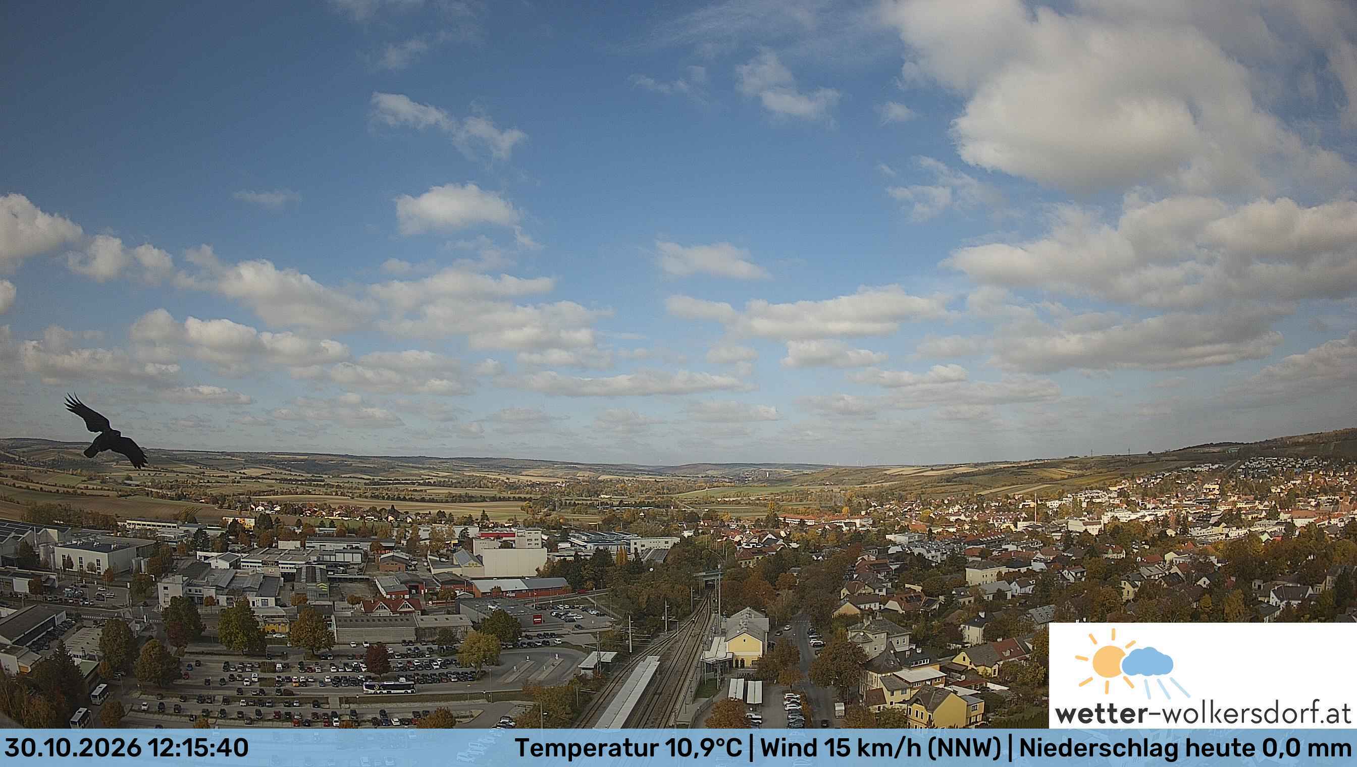 Webcam Wolkersdorf, Blick über den Ort