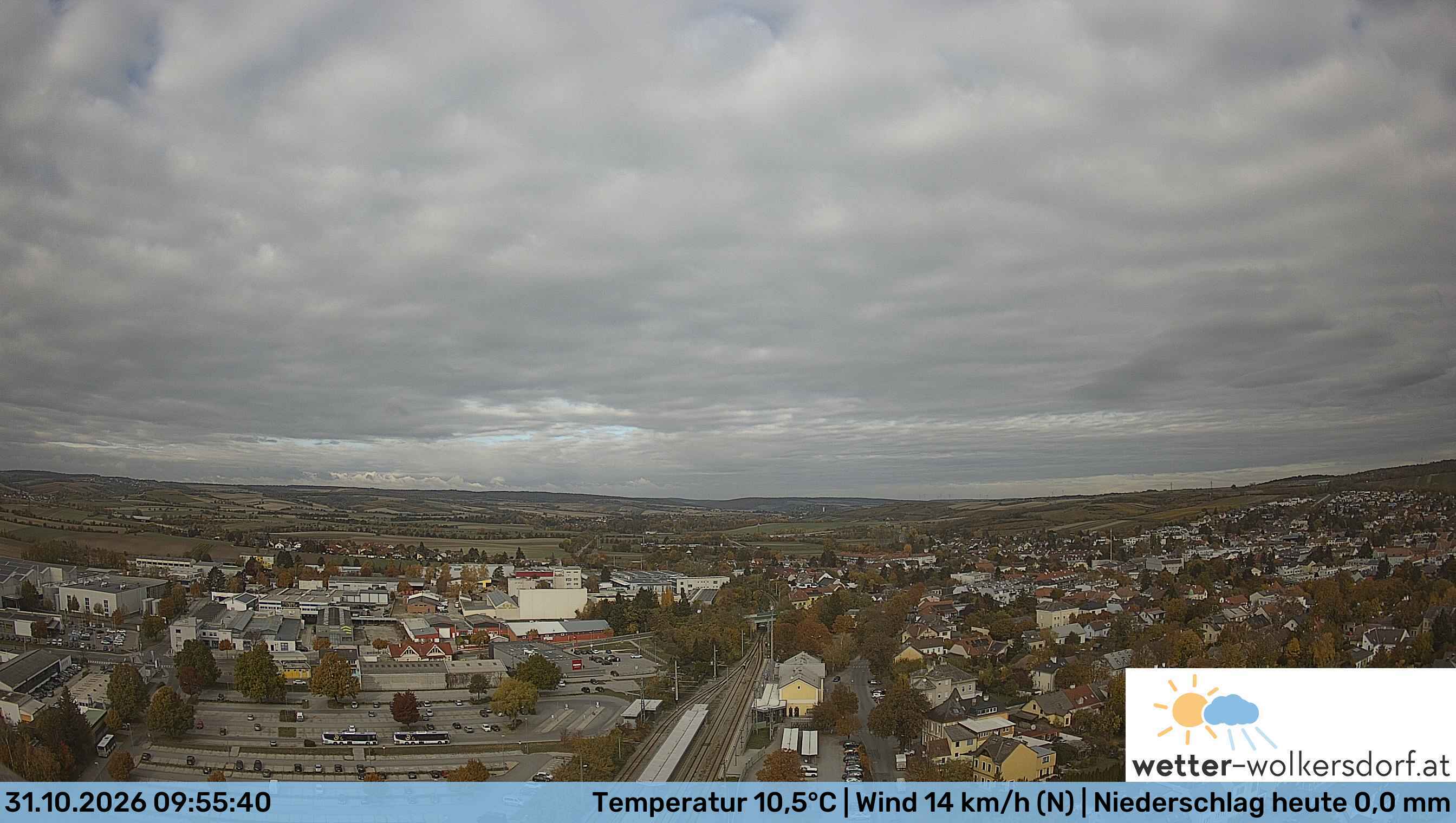 Webcam Wolkersdorf, Blick über den Ort