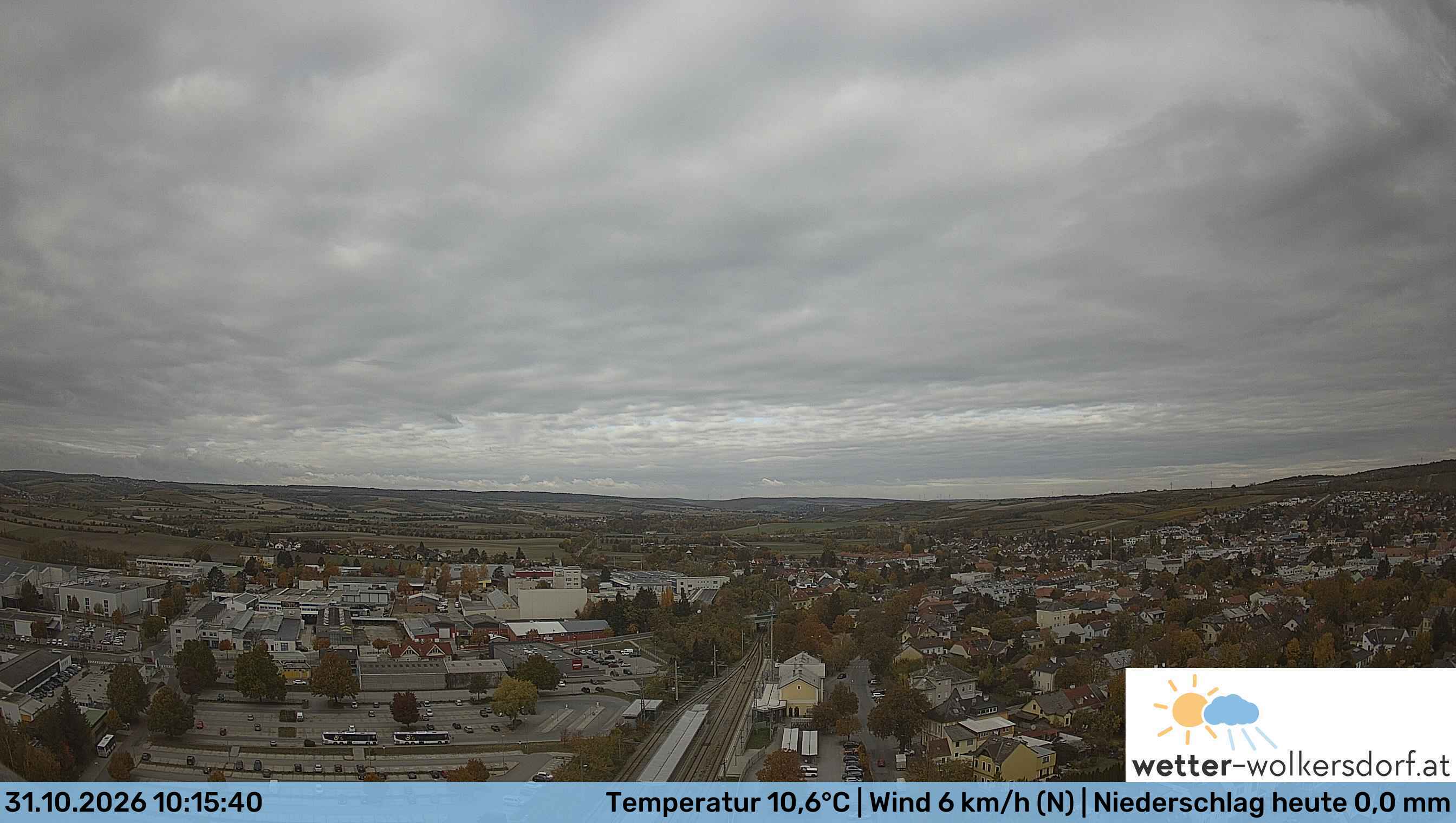 Webcam Wolkersdorf, Blick über den Ort